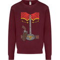 Cowboy Fancy Dress Costume Outfit Stag Do Mens Sweatshirt Jumper Maroon