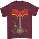 Cowboy Fancy Dress Costume Outfit Stag Do Mens T-Shirt Cotton Gildan Maroon