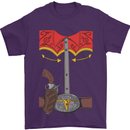 Cowboy Fancy Dress Costume Outfit Stag Do Mens T-Shirt Cotton Gildan Purple
