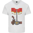 Cowboy Fancy Dress Costume Outfit Stag Do Mens V-Neck Cotton T-Shirt White