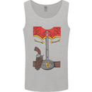 Cowboy Fancy Dress Costume Outfit Stag Do Mens Vest Tank Top Sports Grey