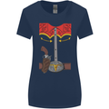 Cowboy Fancy Dress Costume Outfit Stag Do Womens Wider Cut T-Shirt Navy Blue