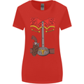 Cowboy Fancy Dress Costume Outfit Stag Do Womens Wider Cut T-Shirt Red