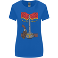Cowboy Fancy Dress Costume Outfit Stag Do Womens Wider Cut T-Shirt Royal Blue