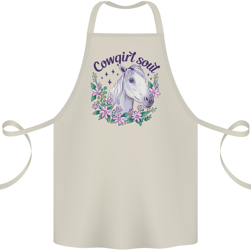 Cowgirl Soul Equestrian Horse Cotton Apron 100% Organic Natural