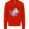 Cowgirl Soul Equestrian Horse Kids Sweatshirt Jumper Bright Red