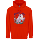 Cowgirl Soul Equestrian Horse Mens 80% Cotton Hoodie Bright Red