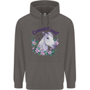 Cowgirl Soul Equestrian Horse Mens 80% Cotton Hoodie Charcoal