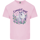 Cowgirl Soul Equestrian Horse Mens Cotton T-Shirt Tee Top Light Pink