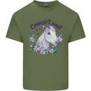 Cowgirl Soul Equestrian Horse Mens Cotton T-Shirt Tee Top Military Green