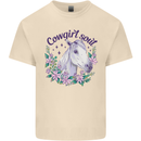 Cowgirl Soul Equestrian Horse Mens Cotton T-Shirt Tee Top Natural
