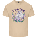 Cowgirl Soul Equestrian Horse Mens Cotton T-Shirt Tee Top Sand