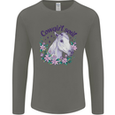 Cowgirl Soul Equestrian Horse Mens Long Sleeve T-Shirt Charcoal