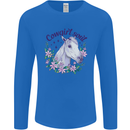 Cowgirl Soul Equestrian Horse Mens Long Sleeve T-Shirt Royal Blue