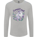 Cowgirl Soul Equestrian Horse Mens Long Sleeve T-Shirt Sports Grey