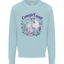 Cowgirl Soul Equestrian Horse Mens Sweatshirt Jumper Light Blue