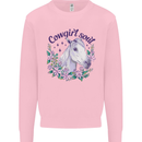 Cowgirl Soul Equestrian Horse Mens Sweatshirt Jumper Light Pink