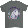 Cowgirl Soul Equestrian Horse Mens T-Shirt 100% Cotton Charcoal