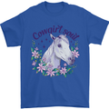Cowgirl Soul Equestrian Horse Mens T-Shirt 100% Cotton Royal Blue