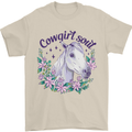 Cowgirl Soul Equestrian Horse Mens T-Shirt 100% Cotton Sand