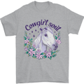 Cowgirl Soul Equestrian Horse Mens T-Shirt 100% Cotton Sports Grey