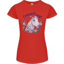 Cowgirl Soul Equestrian Horse Womens Petite Cut T-Shirt Red