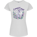 Cowgirl Soul Equestrian Horse Womens Petite Cut T-Shirt White