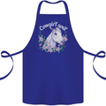Cowgirl Soul Equestrian Horses Cotton Apron 100% Organic Royal Blue