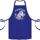 Cowgirl Soul Equestrian Horses Cotton Apron 100% Organic Royal Blue