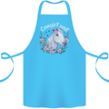 Cowgirl Soul Equestrian Horses Cotton Apron 100% Organic Turquoise