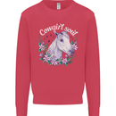 Cowgirl Soul Equestrian Horses Kids Sweatshirt Jumper Heliconia