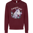 Cowgirl Soul Equestrian Horses Kids Sweatshirt Jumper Maroon