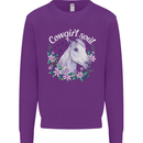 Cowgirl Soul Equestrian Horses Kids Sweatshirt Jumper Purple