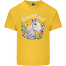 Cowgirl Soul Equestrian Horses Kids T-Shirt Childrens Yellow