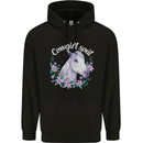 Cowgirl Soul Equestrian Horses Mens 80% Cotton Hoodie Black