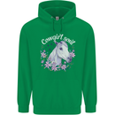 Cowgirl Soul Equestrian Horses Mens 80% Cotton Hoodie Irish Green