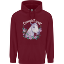 Cowgirl Soul Equestrian Horses Mens 80% Cotton Hoodie Maroon