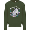 Cowgirl Soul Equestrian Horses Mens Sweatshirt Jumper Forest Green