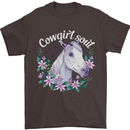 Cowgirl Soul Equestrian Horses Mens T-Shirt 100% Cotton Dark Chocolate