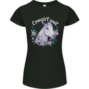 Cowgirl Soul Equestrian Horses Womens Petite Cut T-Shirt Black