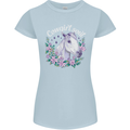 Cowgirl Soul Equestrian Horses Womens Petite Cut T-Shirt Light Blue
