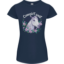 Cowgirl Soul Equestrian Horses Womens Petite Cut T-Shirt Navy Blue