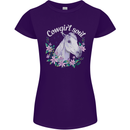 Cowgirl Soul Equestrian Horses Womens Petite Cut T-Shirt Purple