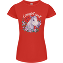 Cowgirl Soul Equestrian Horses Womens Petite Cut T-Shirt Red