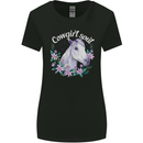 Cowgirl Soul Equestrian Horses Womens Wider Cut T-Shirt Black
