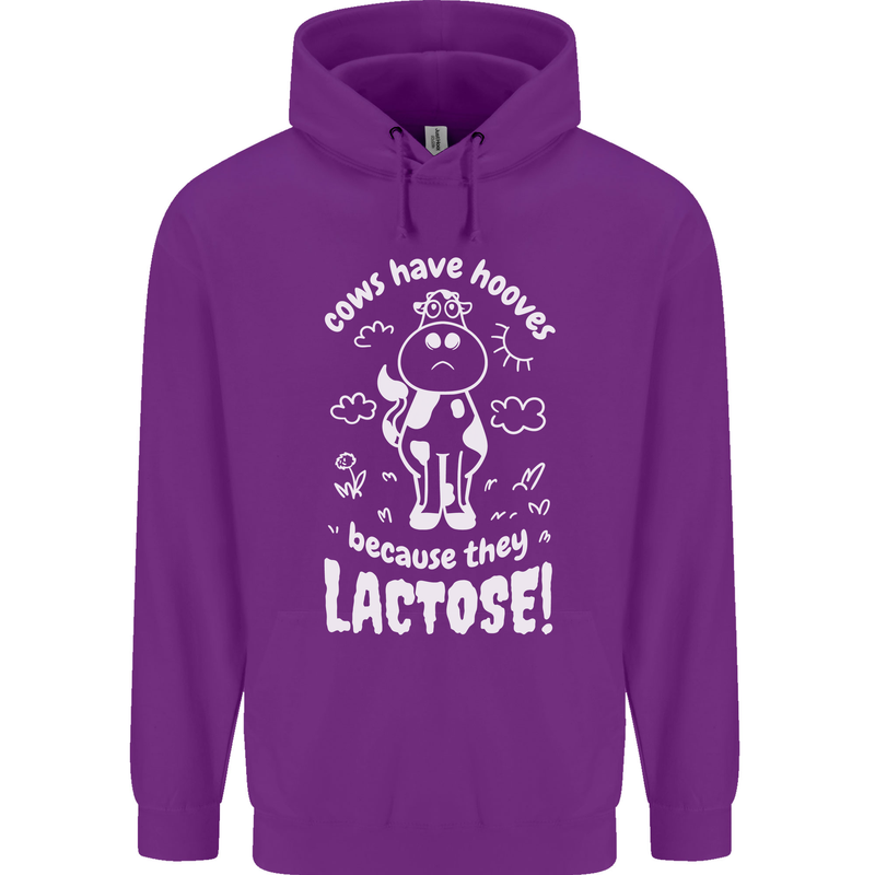 Cows Have Hooves Because They Lack Toes Childrens Kids Hoodie Purple