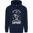 Cows Have Hooves Because They Lack Toes Mens 80% Cotton Hoodie Navy Blue
