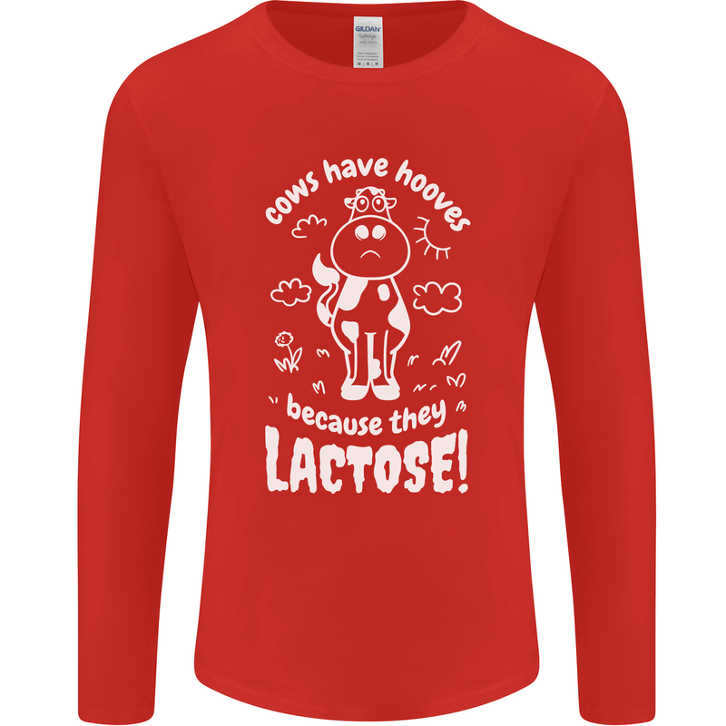 Cows Have Hooves Because They Lack Toes Mens Long Sleeve T-Shirt Red