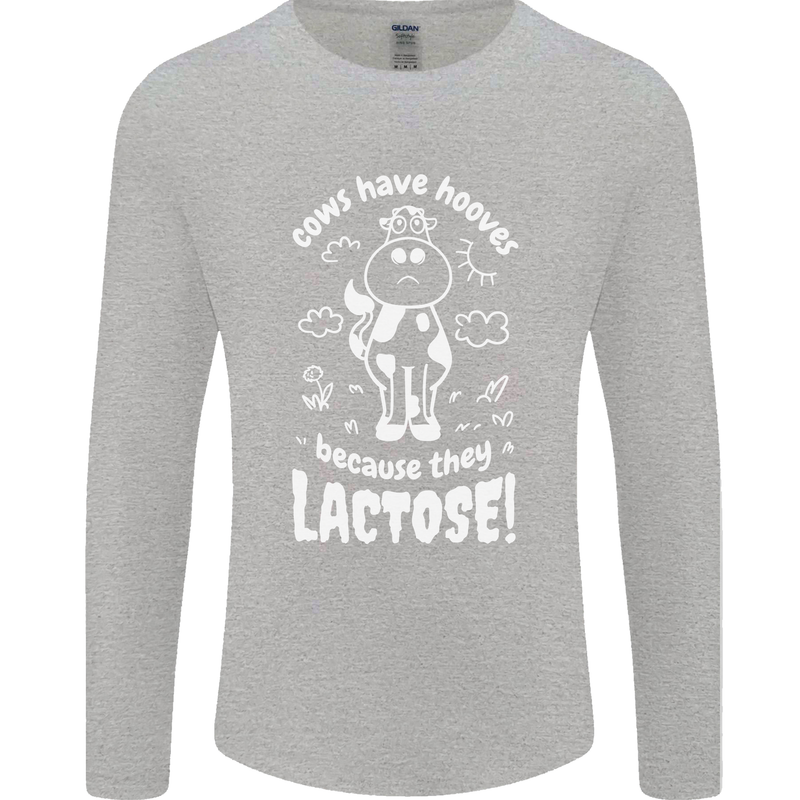 Cows Have Hooves Because They Lack Toes Mens Long Sleeve T-Shirt Sports Grey