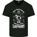 Cows Have Hooves Because They Lack Toes Mens V-Neck Cotton T-Shirt Black